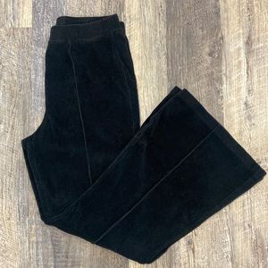 Aerie Velour Black Flare Leg Pant Size 12 Regular Length